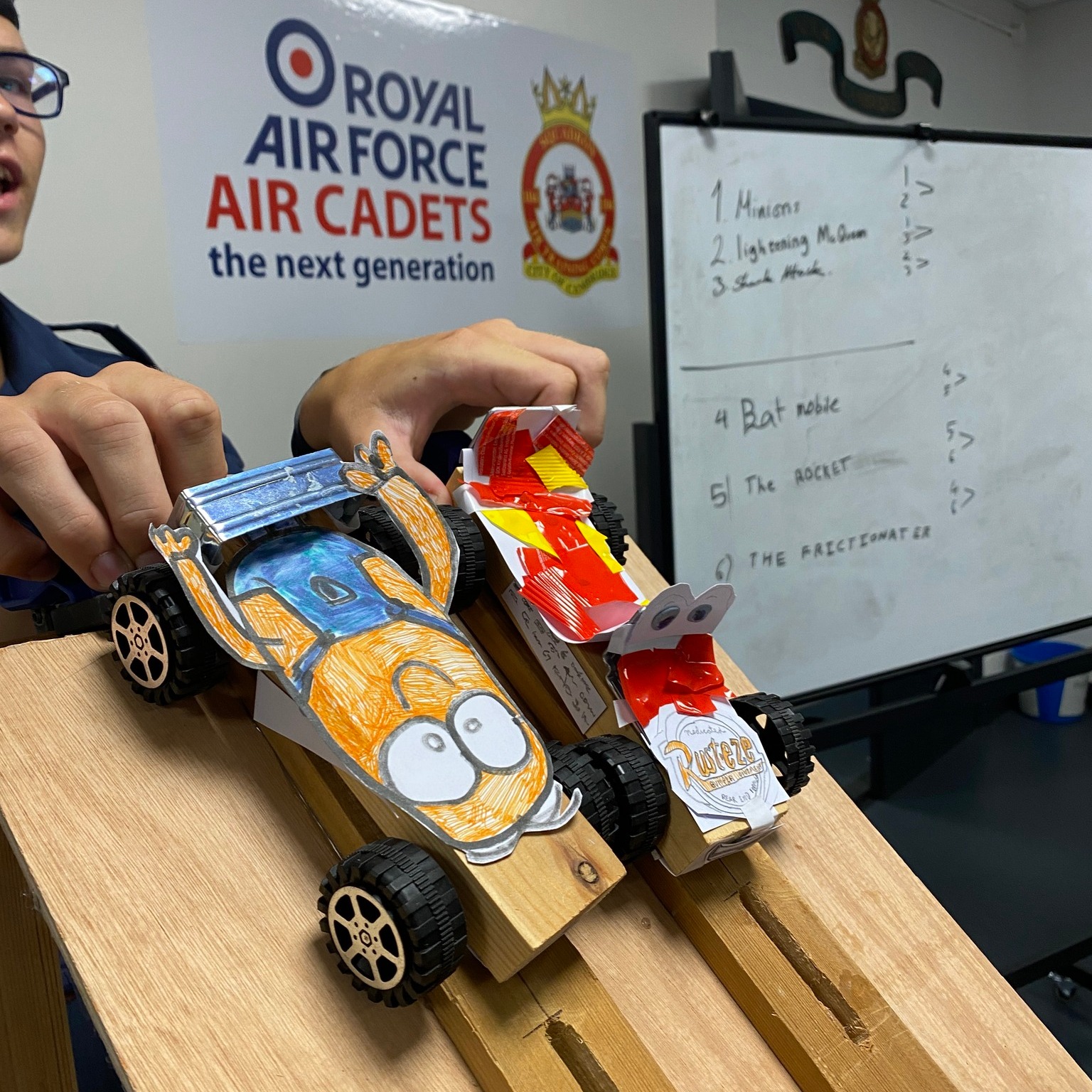 Cadet designed racing car